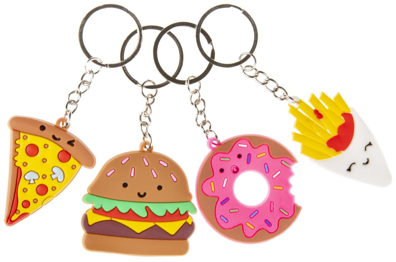 Pack of 48 Fast Food Design Keychains