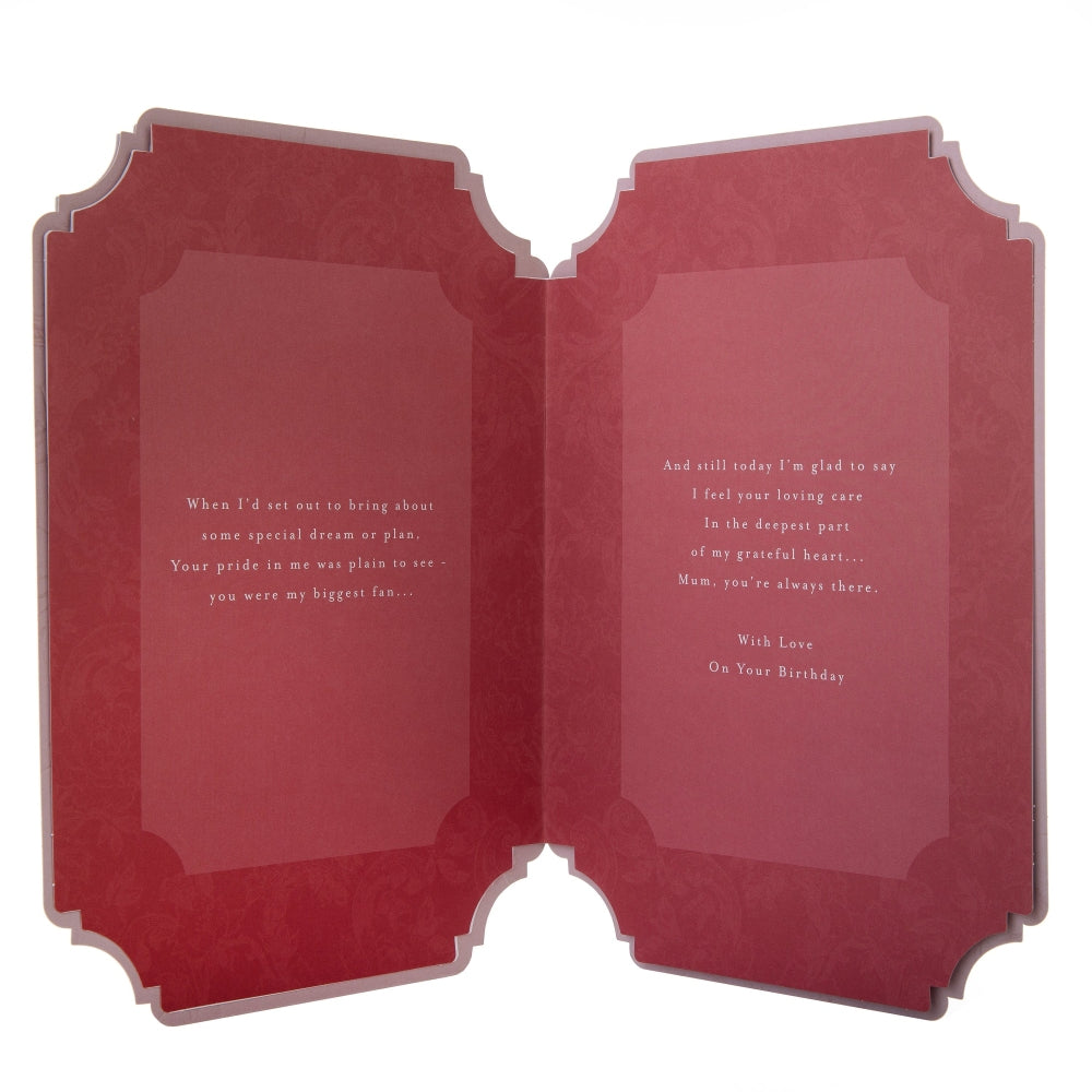 Pink Traditional Floral Design with Heartfelt Verse Mum Birthday Card