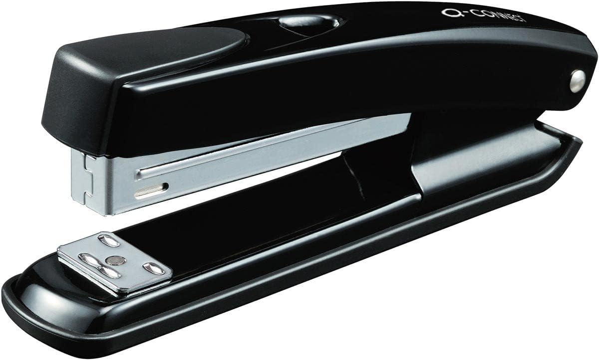 Q-Connect Full Strip Black Plastic Stapler