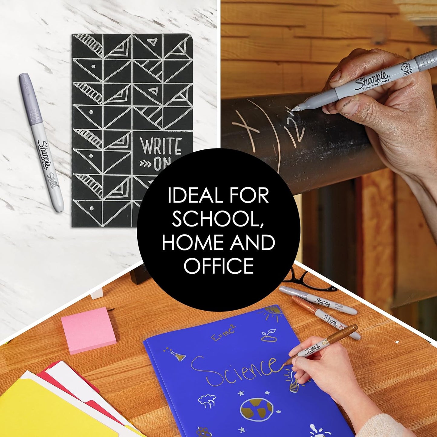 Sharpie Metallic Permanent Marker Fine Assorted (Pack of 3)