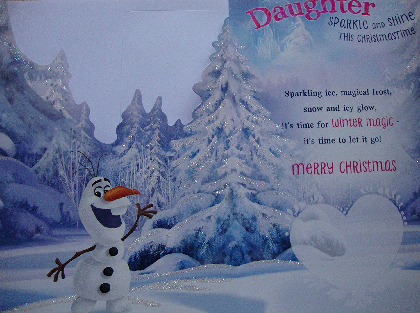 Daughter Sparkle And Shine Disney Frozen Christmas Card
