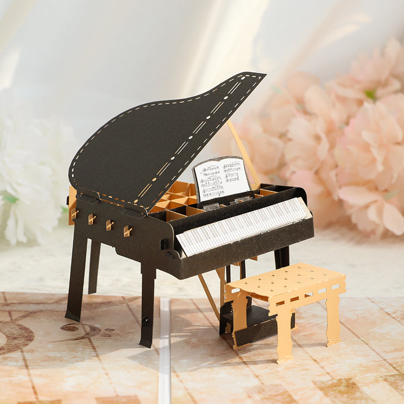 Musical Moments 3D Pop Up Piano Greeting Card - Birthday Holiday Event