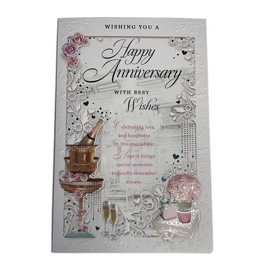 Wishing You a Happy Anniversary With Best Wishes Opacity Card