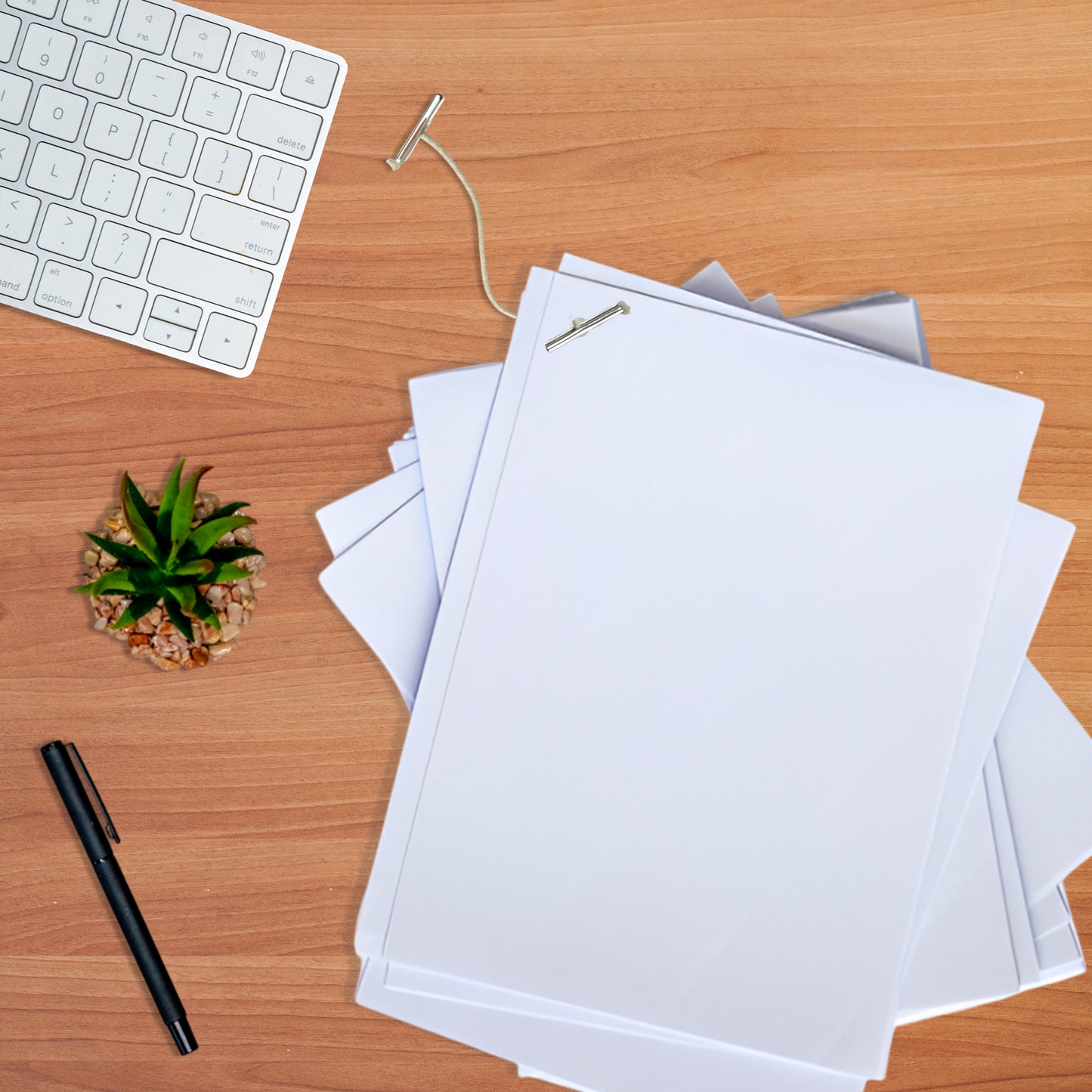 Pack of 1000 Elastic White 125mm Metal End Treasury Tags