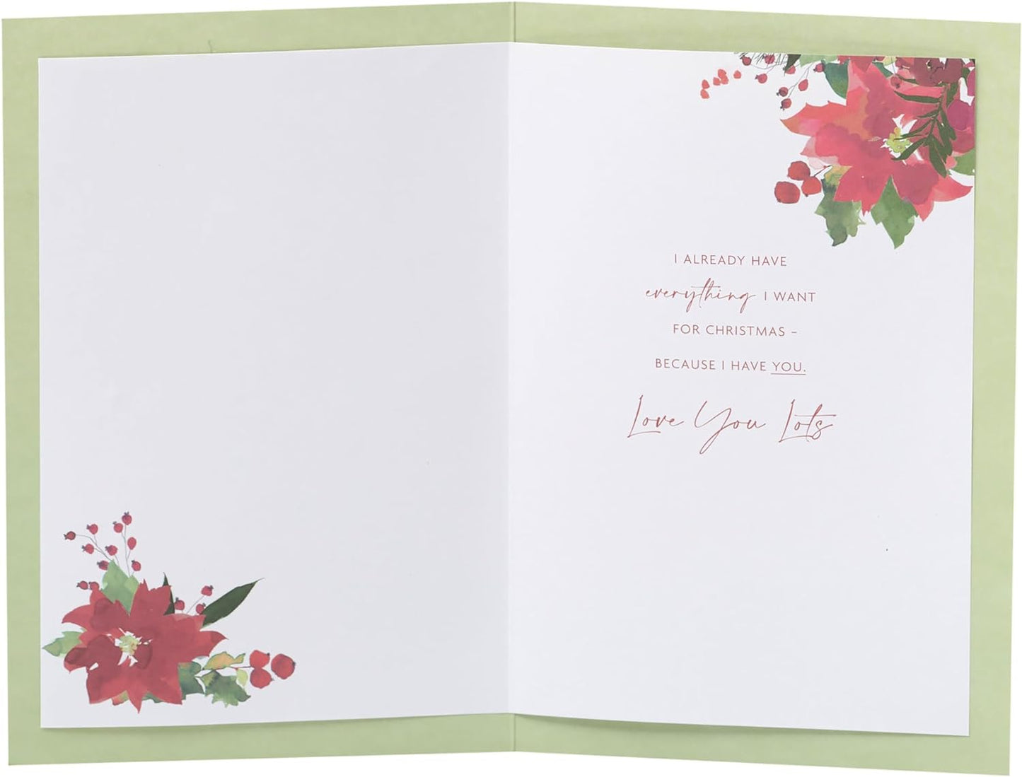Wife Christmas Card Flower Bouquet Design