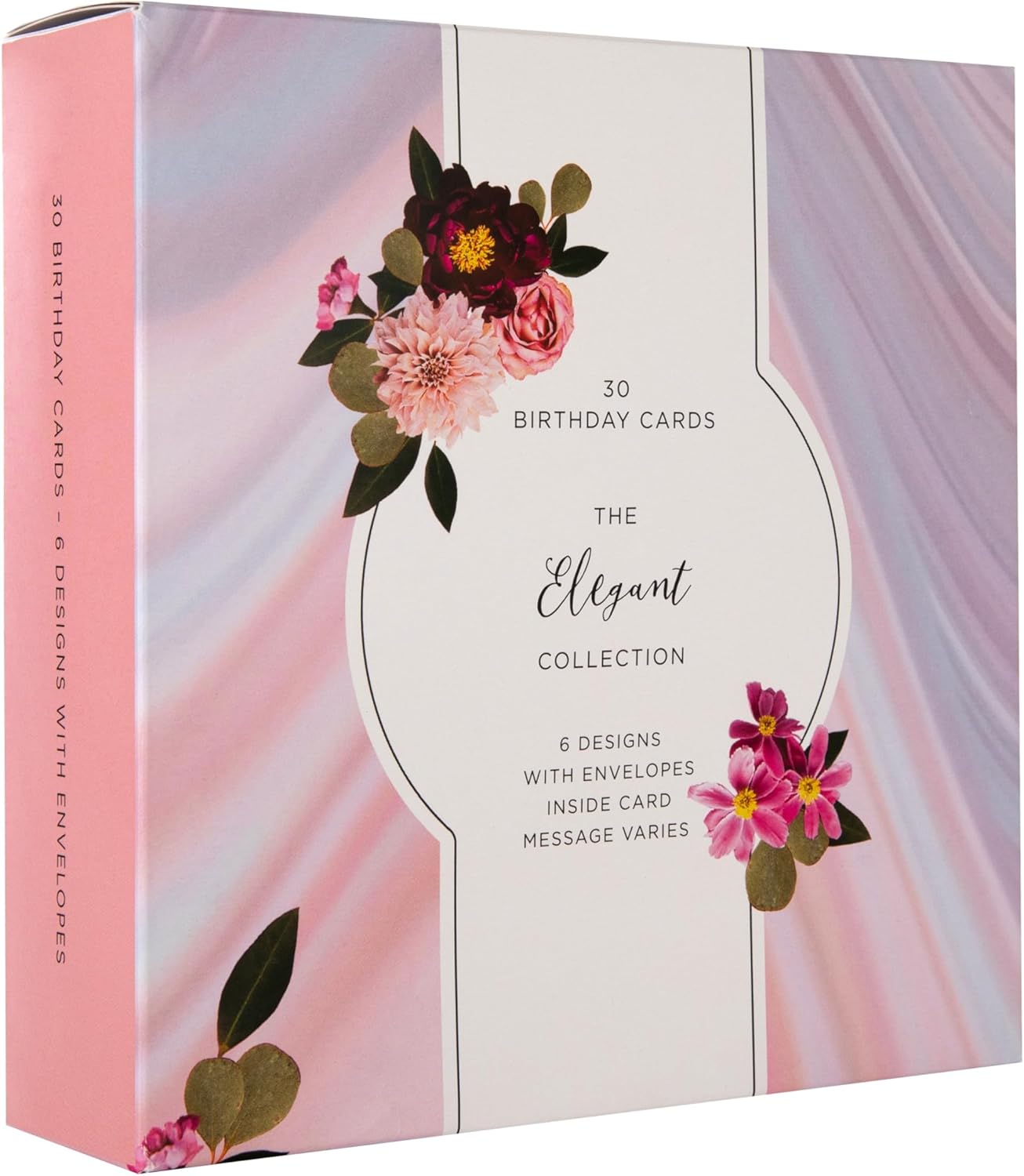 Elegant Simple Floral Pack of 30 Birthday Cards