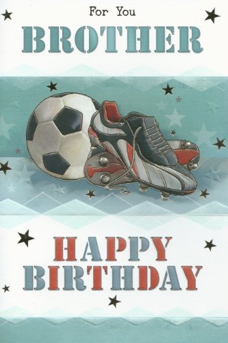 For You Brother Shoes And Football Design Birthday Card