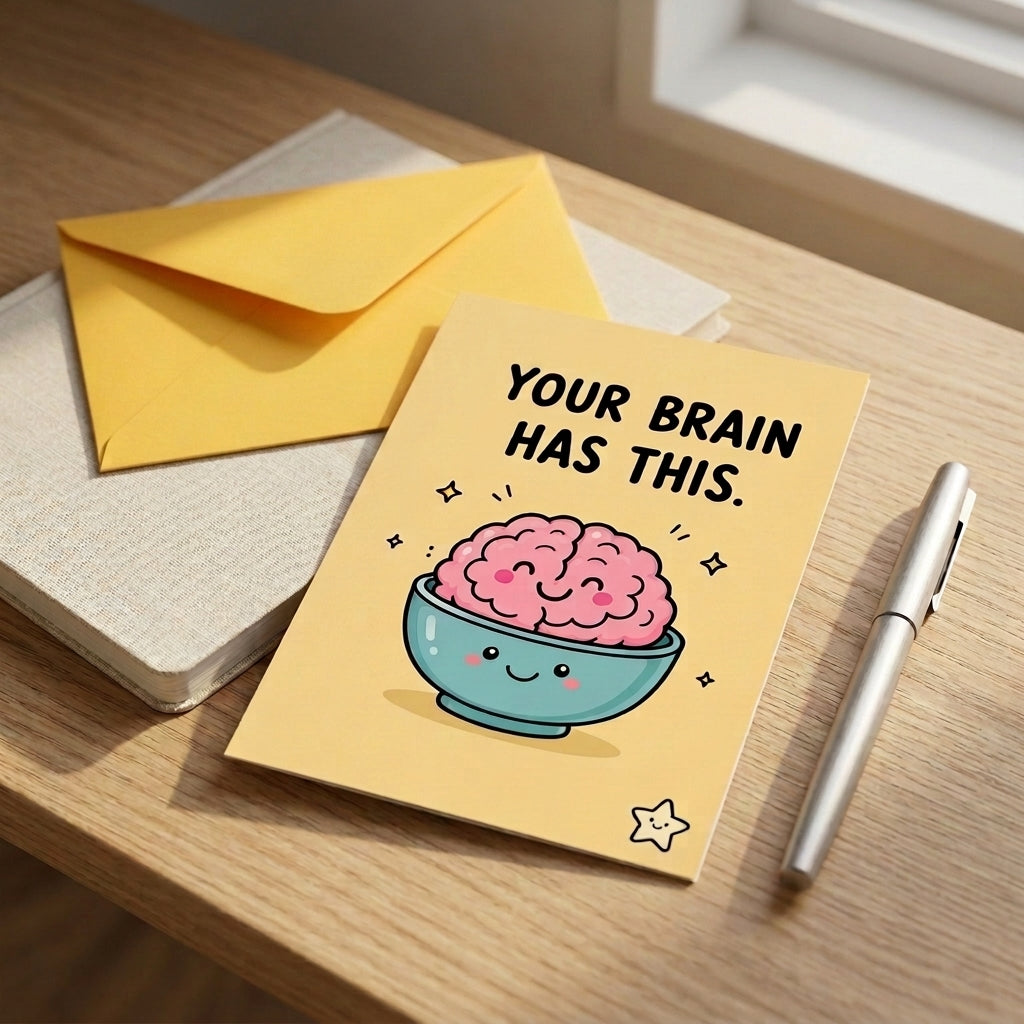 Your Brain Has This Good Luck Greeting Card