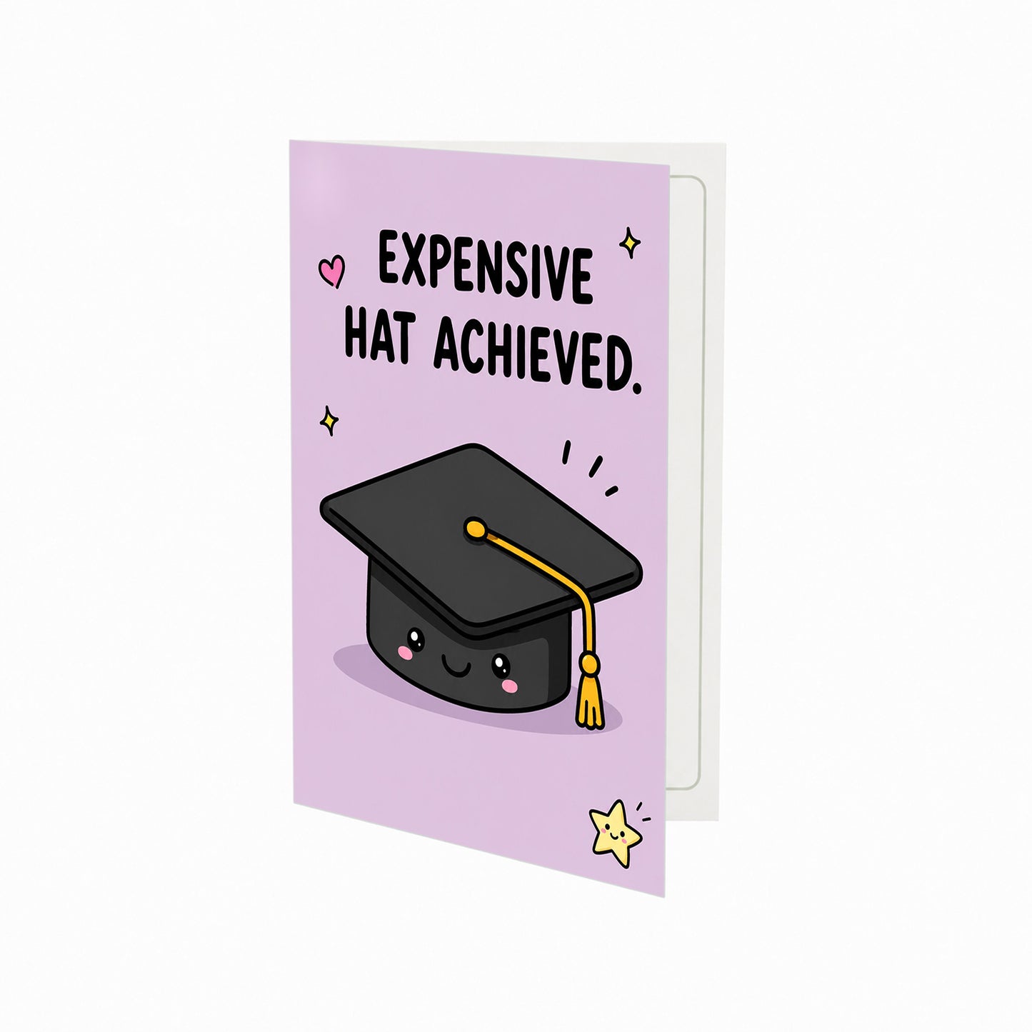 Expensive Hat Achieved Graduation Congratulations Card