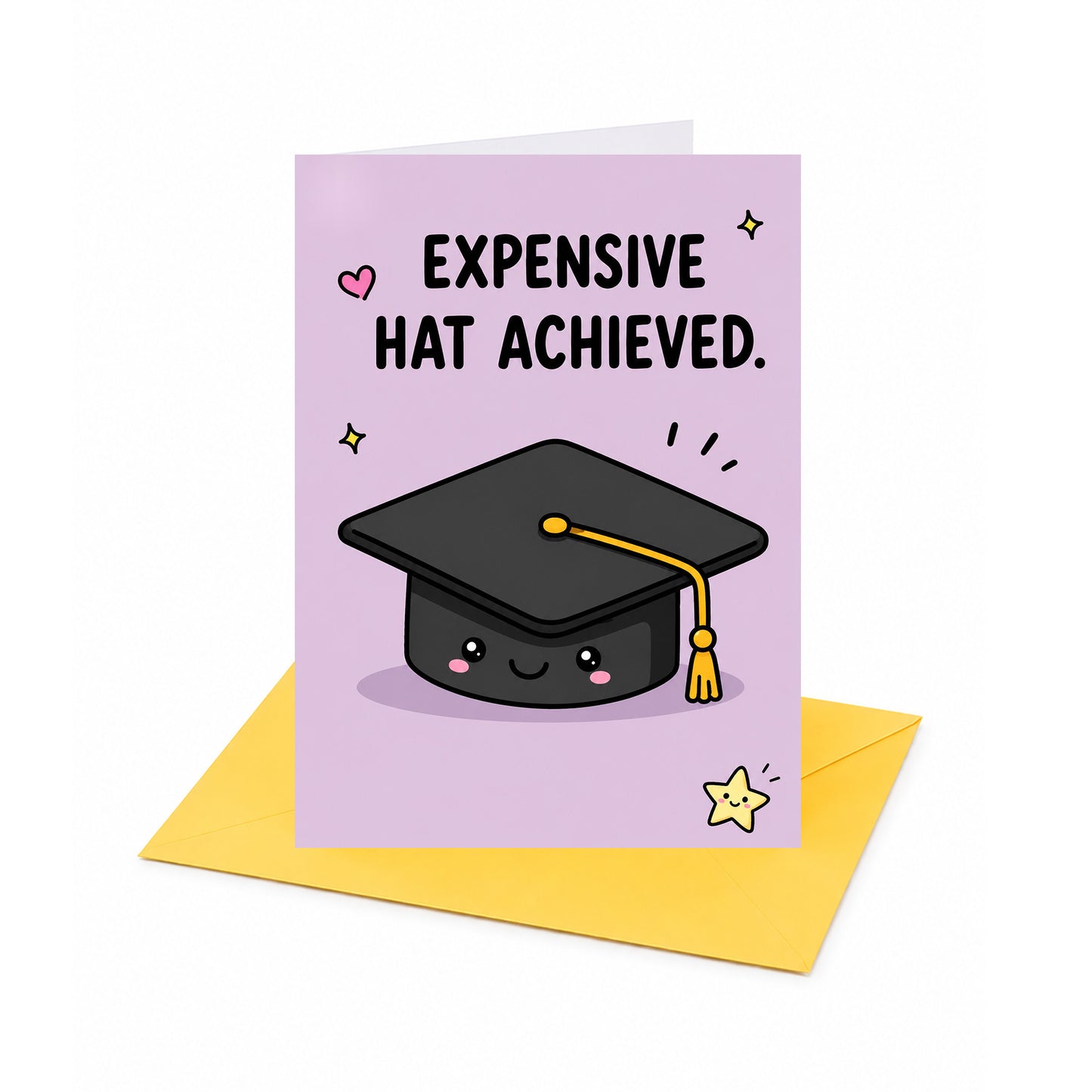 Expensive Hat Achieved Graduation Greeting Card