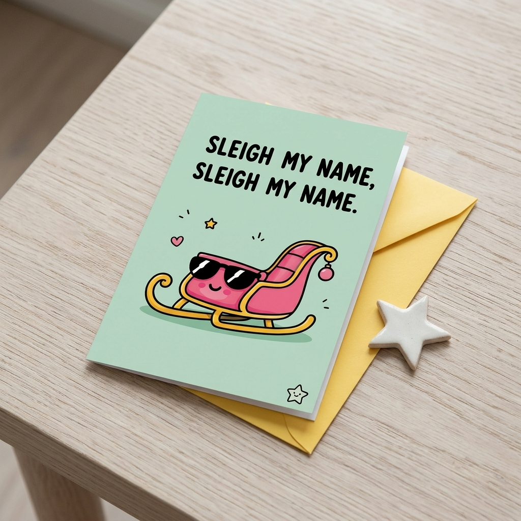 Sleigh My Name Christmas Card