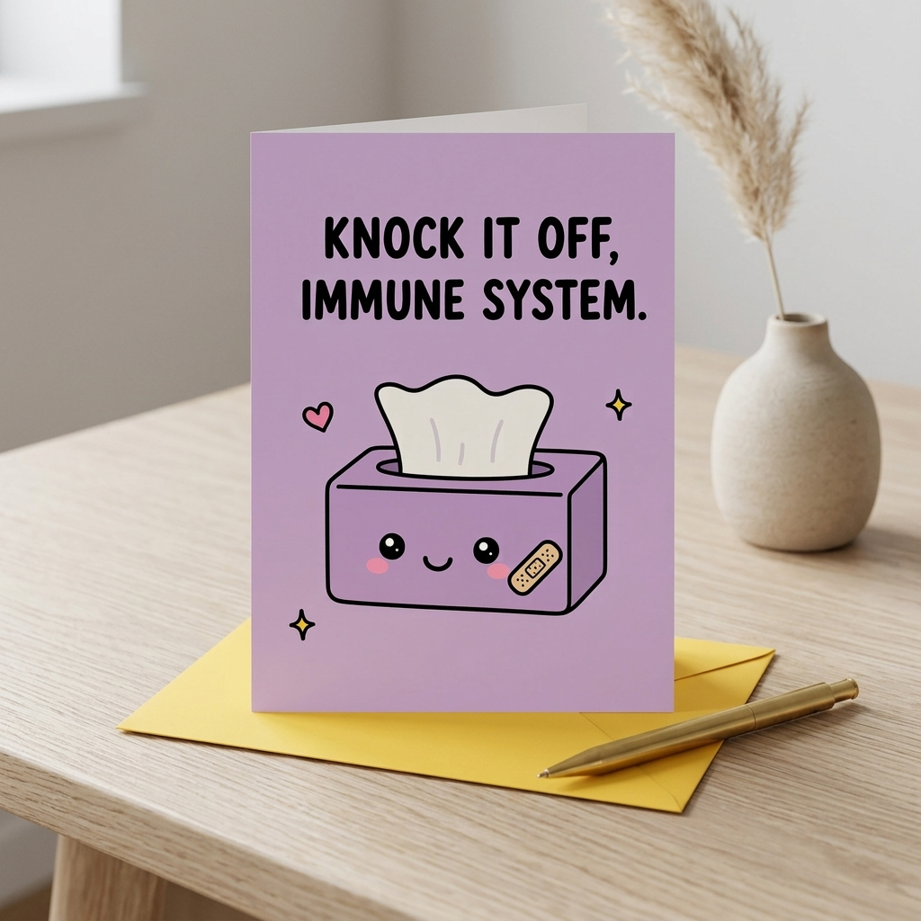 Knock It Off Immune System Get Well Soon Card