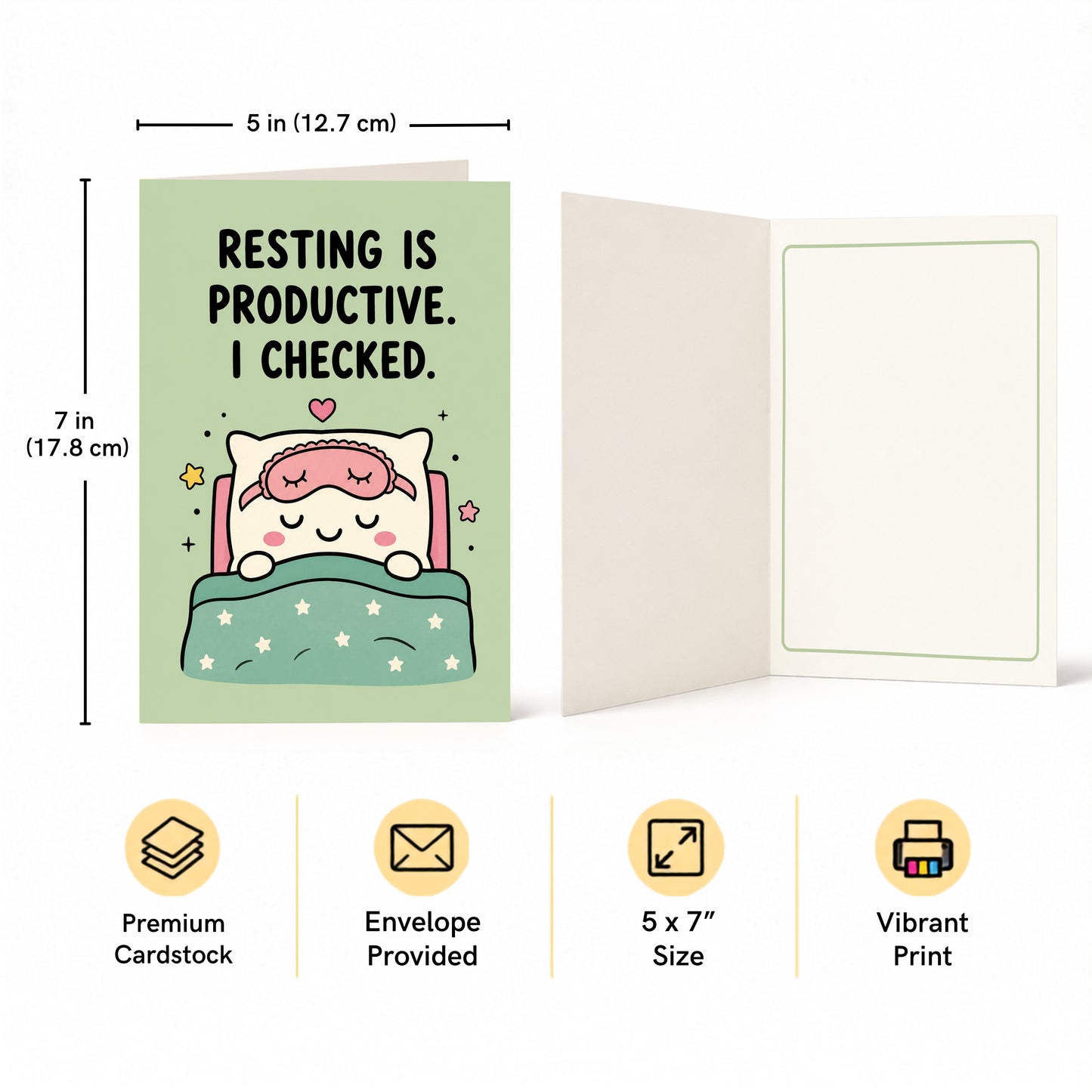 Resting is Productive I Checked Get Well Soon Card