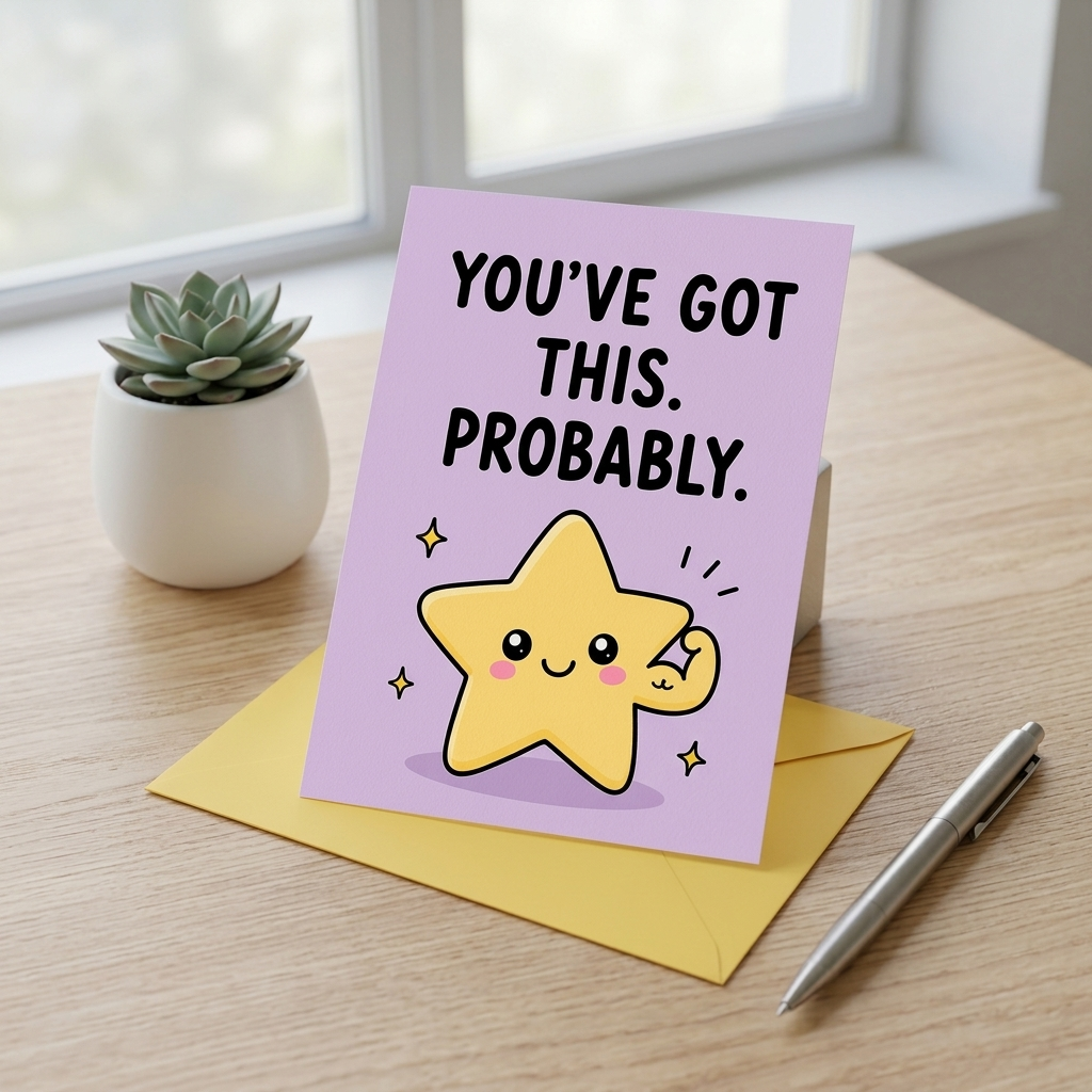 You've Got This Probably Open Encouragement Congratulations Card