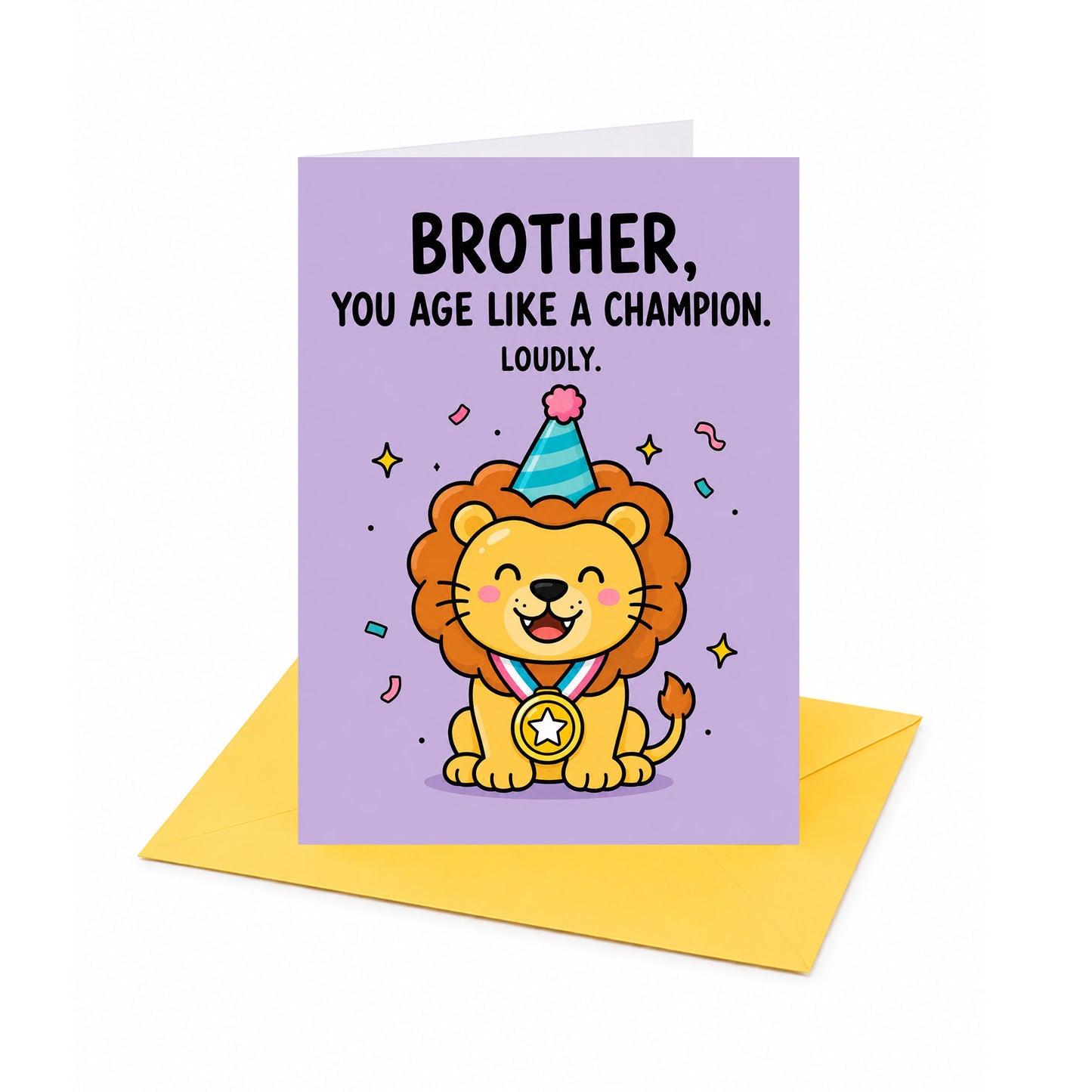 Brother You Age Like a Champion Birthday Card