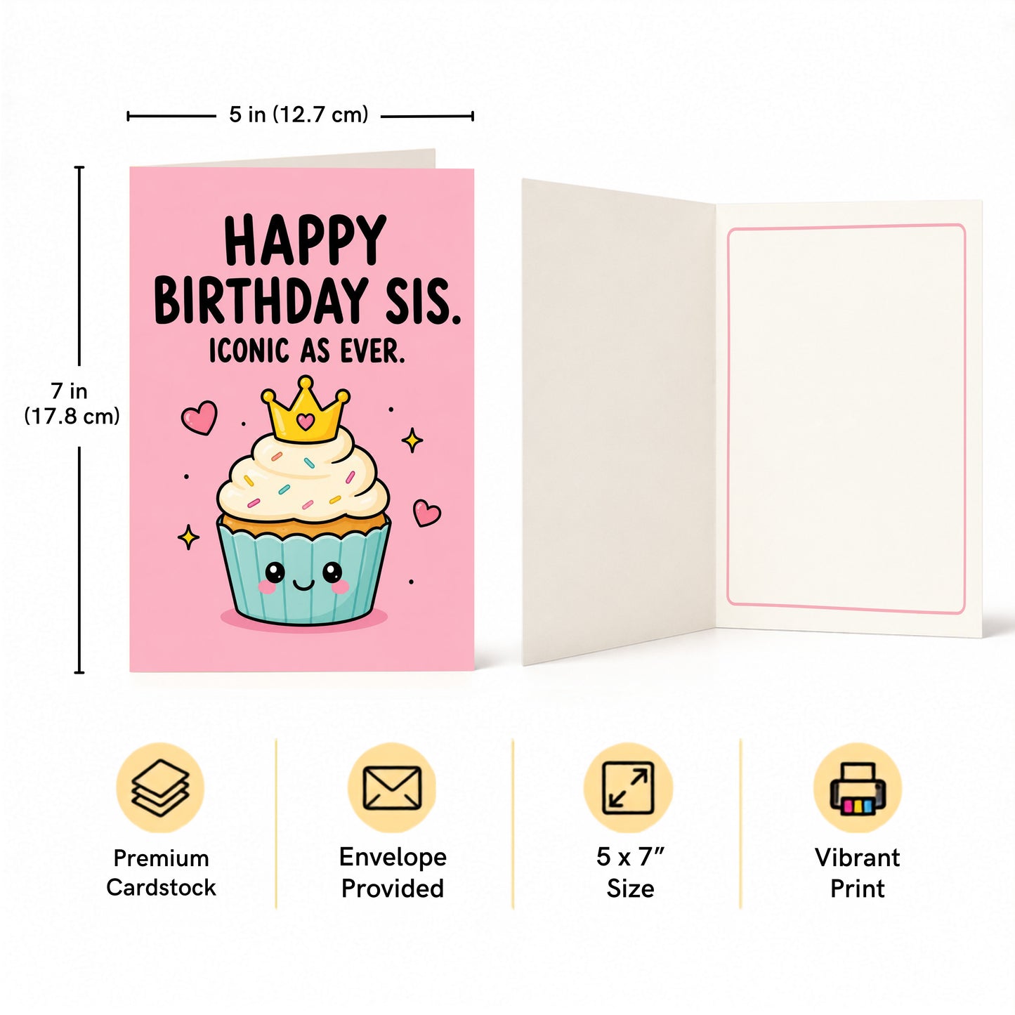 Sis Iconic As Ever Sister Birthday Card