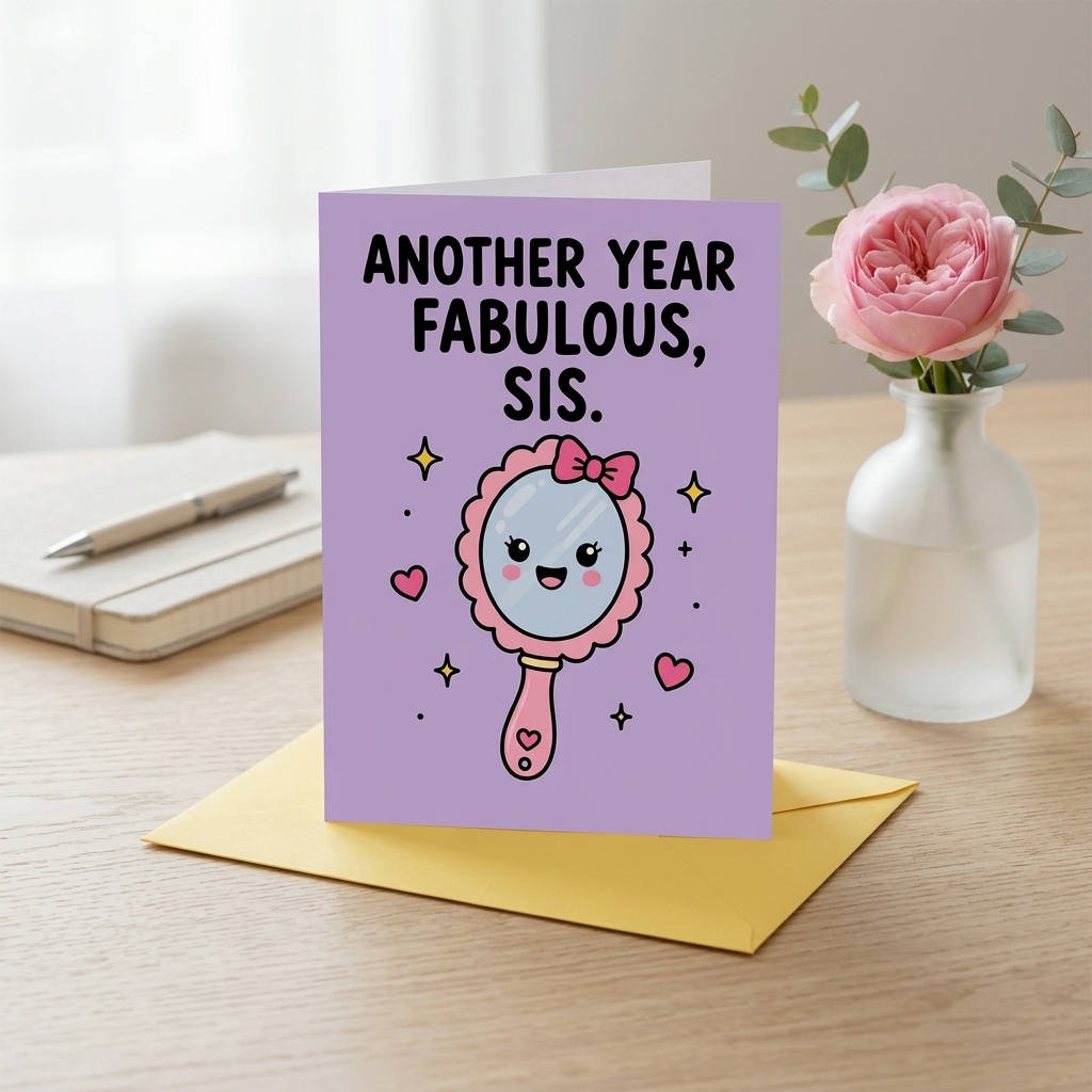Another Year Fabulous Sister Birthday Card