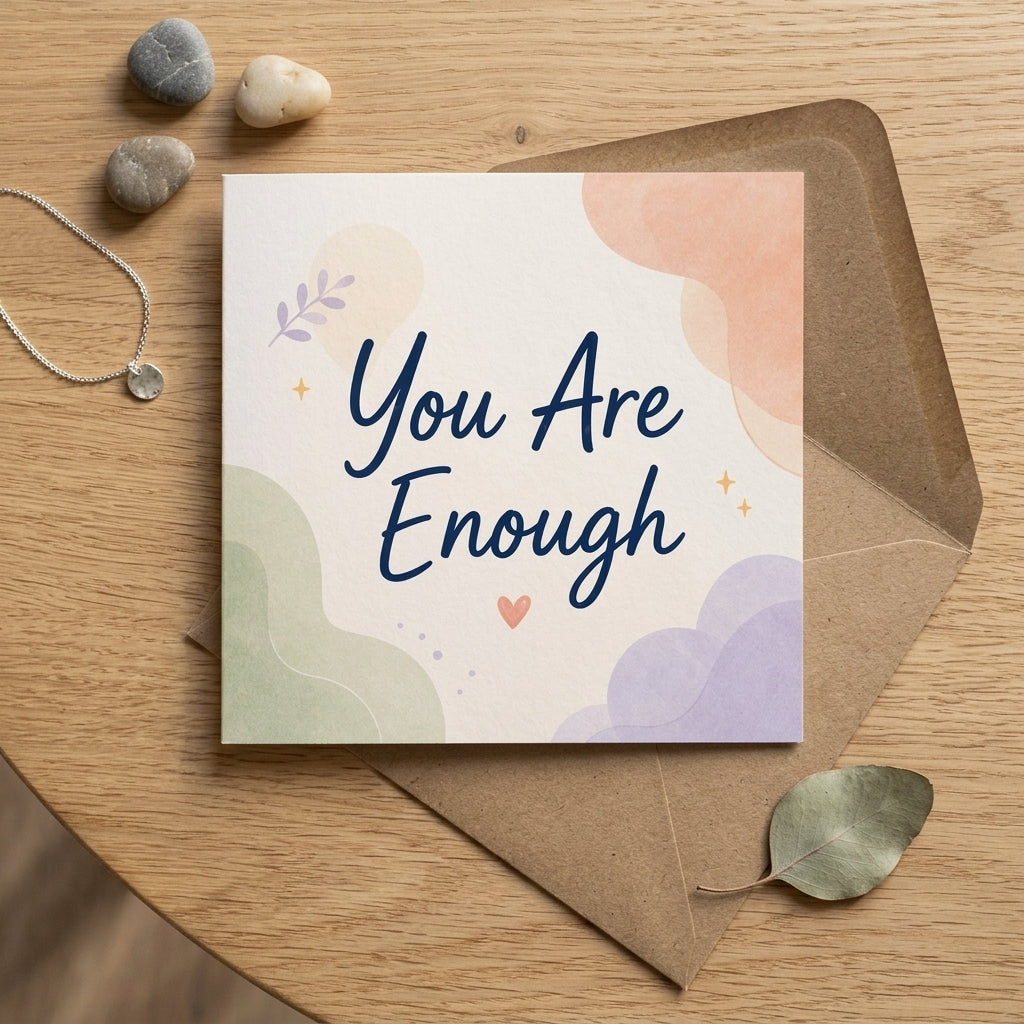 You Are Enough Encouragement Card Self Love, Acceptance, Reassurance Card