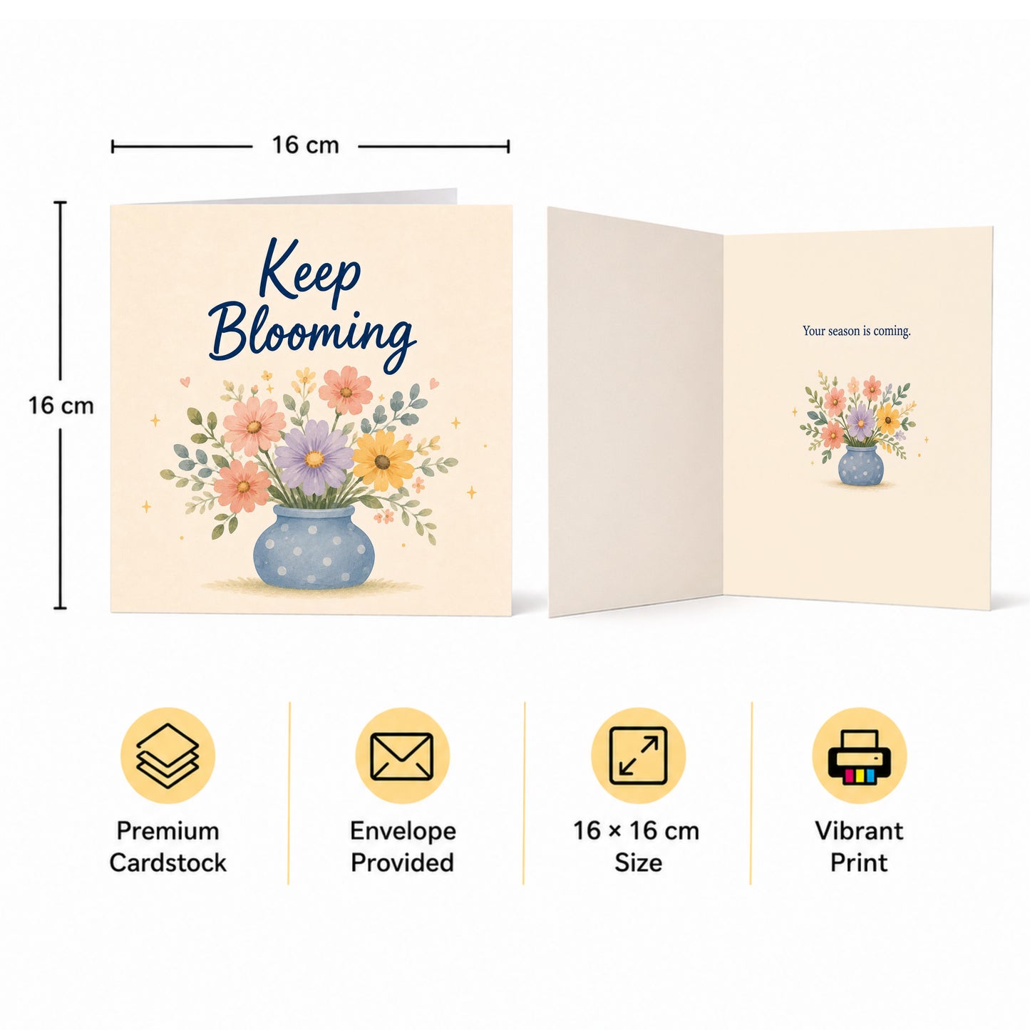 Keep Blooming Encouragement Card Personal Growth