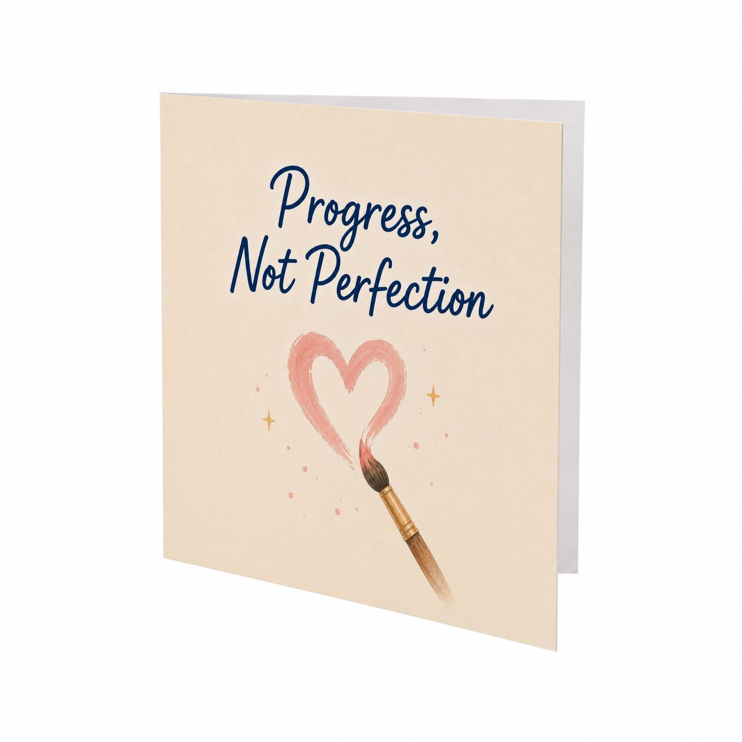 Progress Not Perfection Encouragement Card Self Compassion