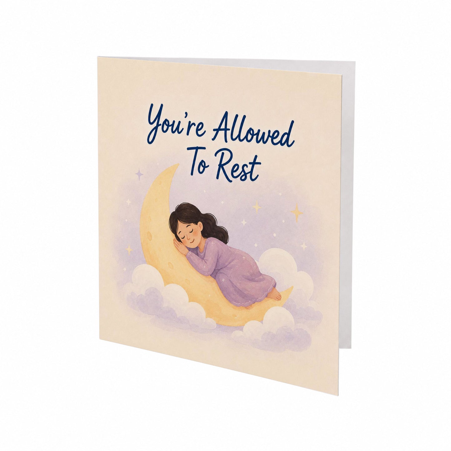 You're Allowed to Rest Encouragement Card Self Care