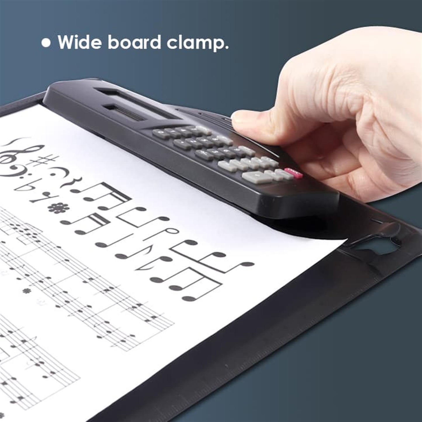 PP Writing White Clip Board With Calculator 35 × 23.5 × 3.4 cm