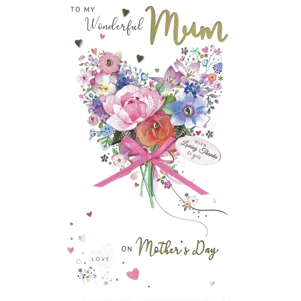 Wonderful Mum Blooming with Gratitude Hand-Finished Mother's Day Card