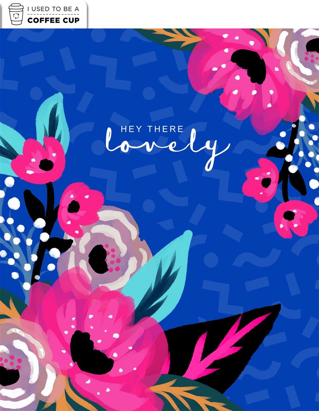 Hey There Lovely Open Female Floral Design Birthday Card