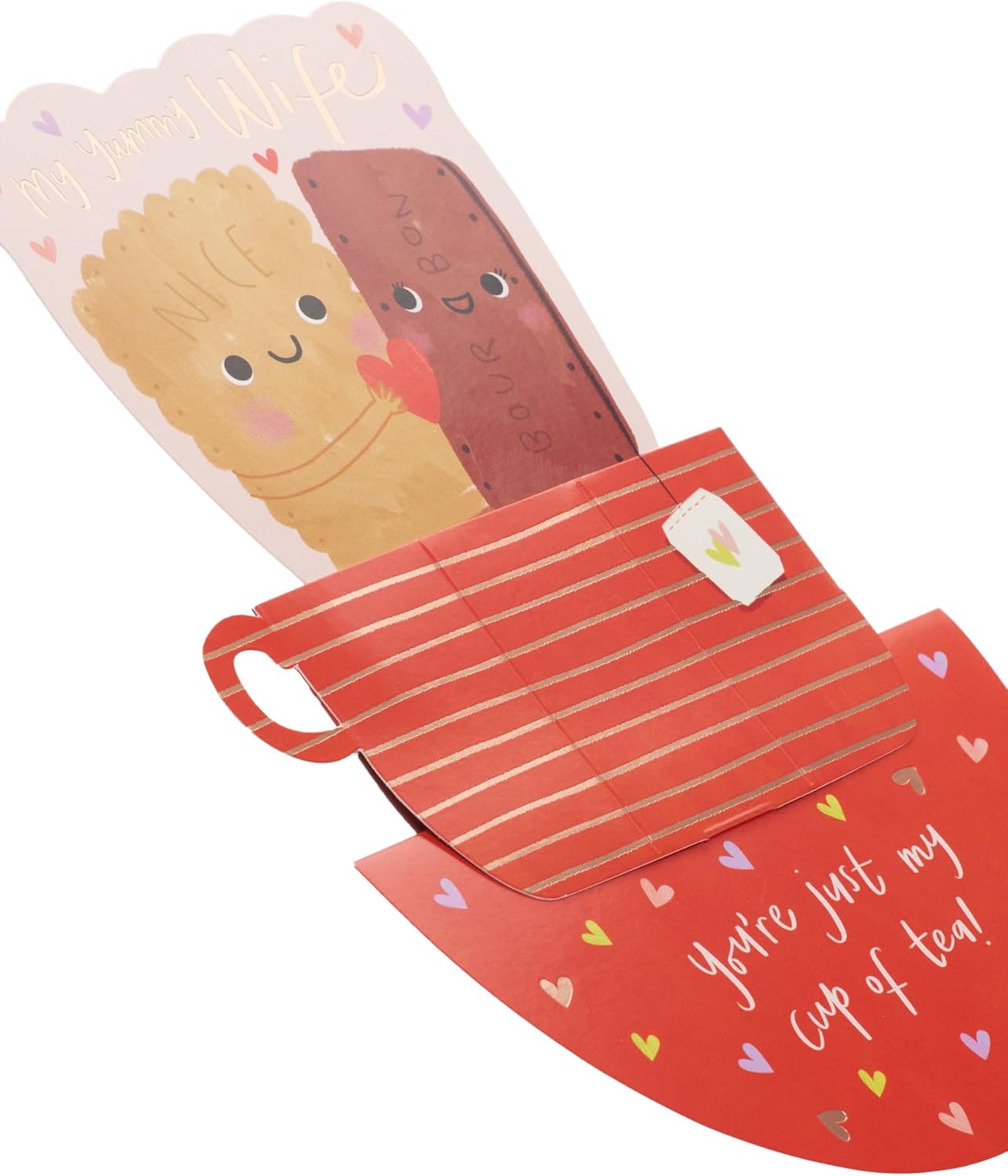 Pop Up Tea & Biscuits Design Wife Valentine's Day Card