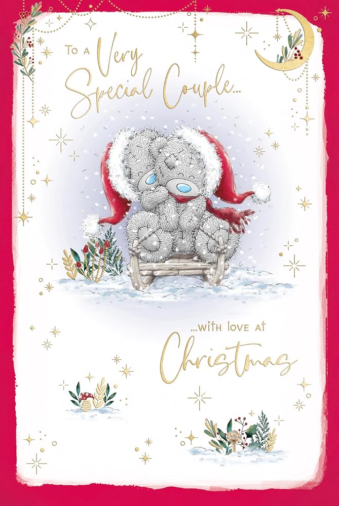Bears On Sledge Special Couple Christmas Card