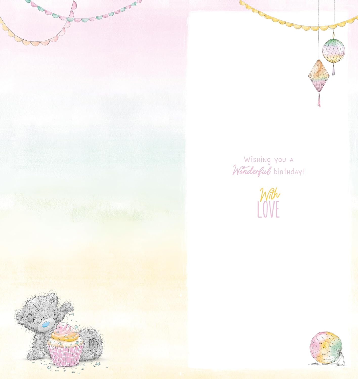 Bear With Cup Cake Special Friend Birthday Card