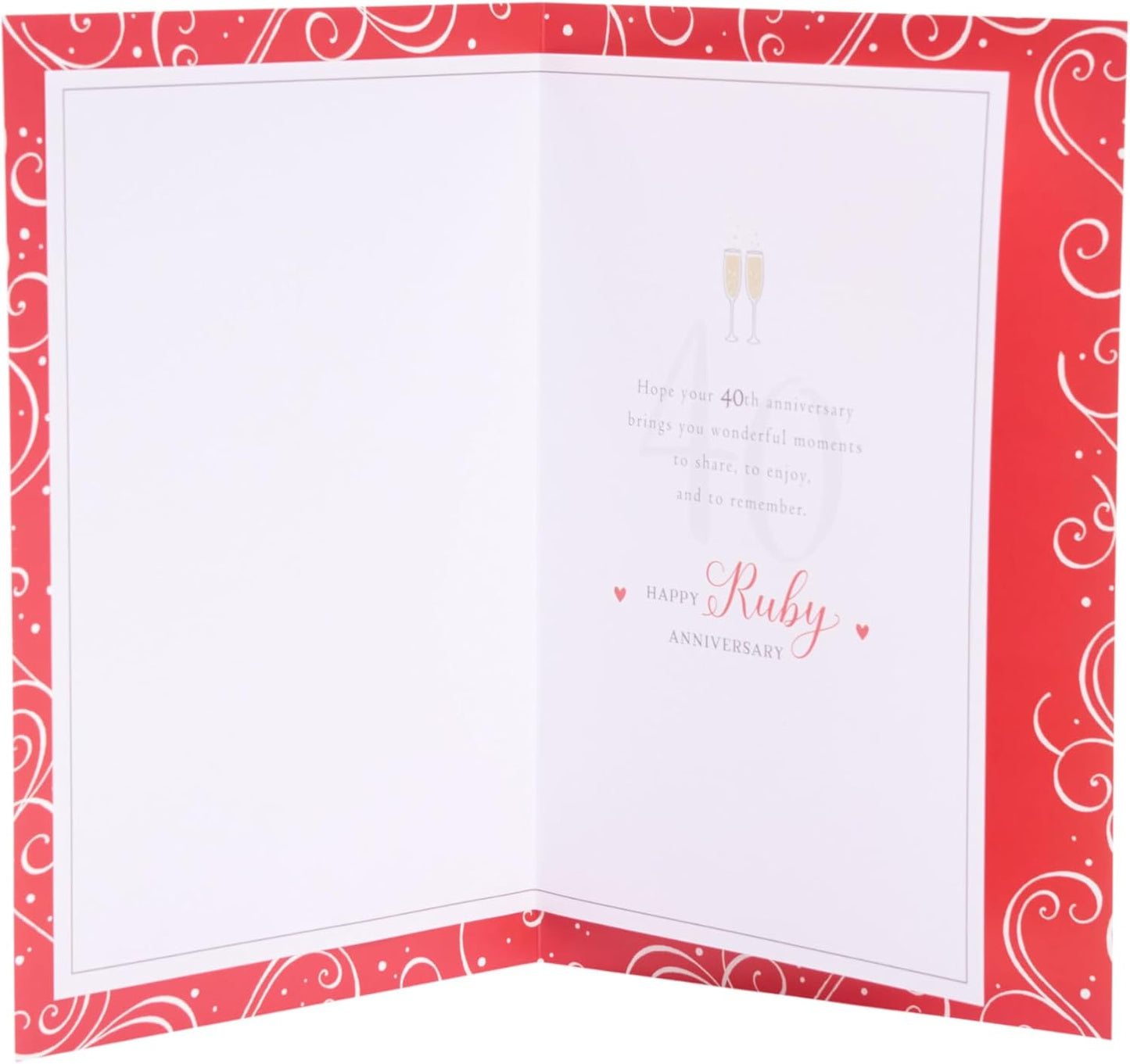 Ruby Design 40th Wedding Anniversary Card for A Special Couple