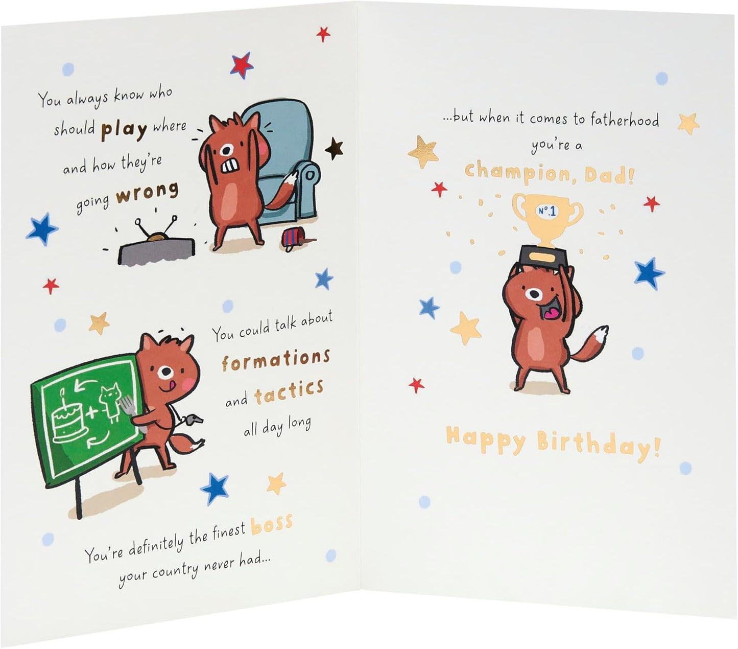 Football Mad Dad Birthday Card
