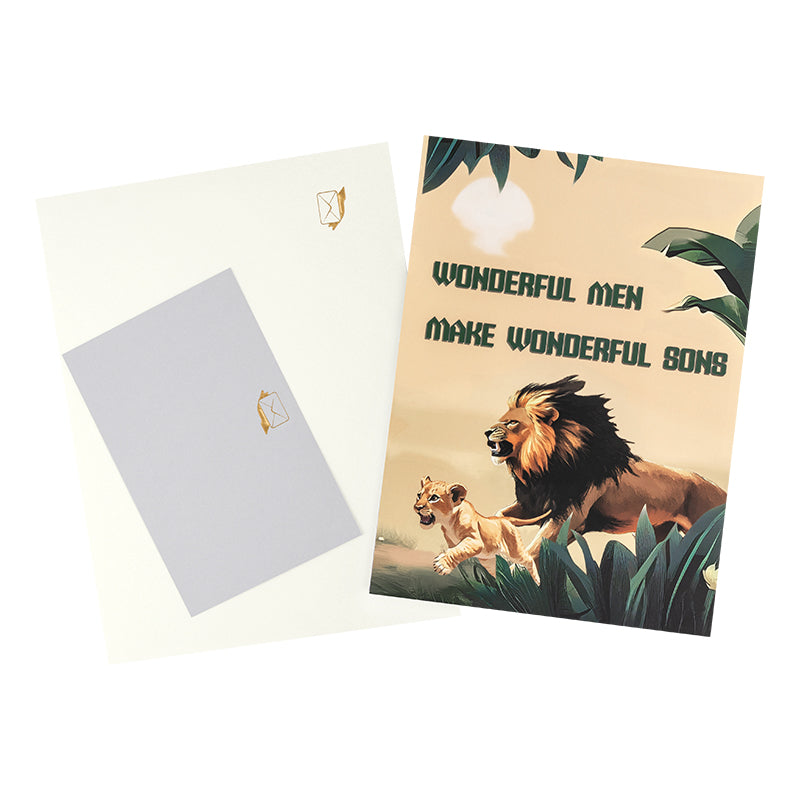 Lion Legacy 3D Father & Son Pop Up Father's Day Card