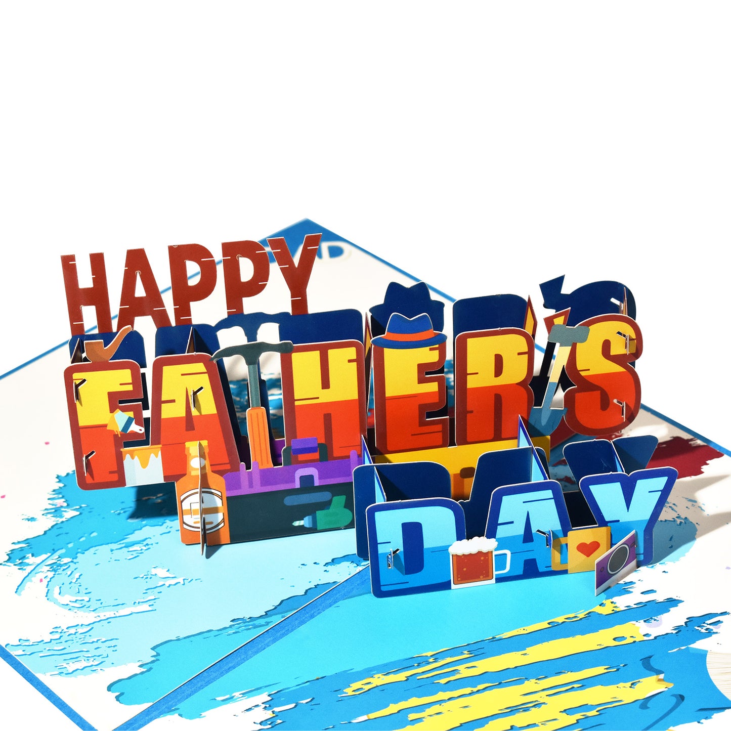 Artist Dad Color Splash 3D Pop Up Father’s Day Card