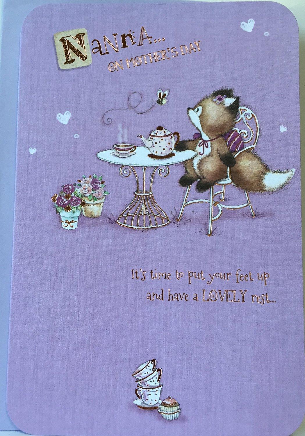NannA.... ON MOTHER'S DAY Foil Finished Greeting Card