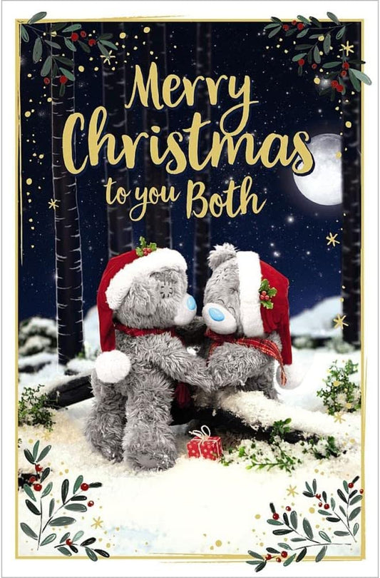 Bears Holding Hands In The Woods To You Both Photo Finish Christmas Card