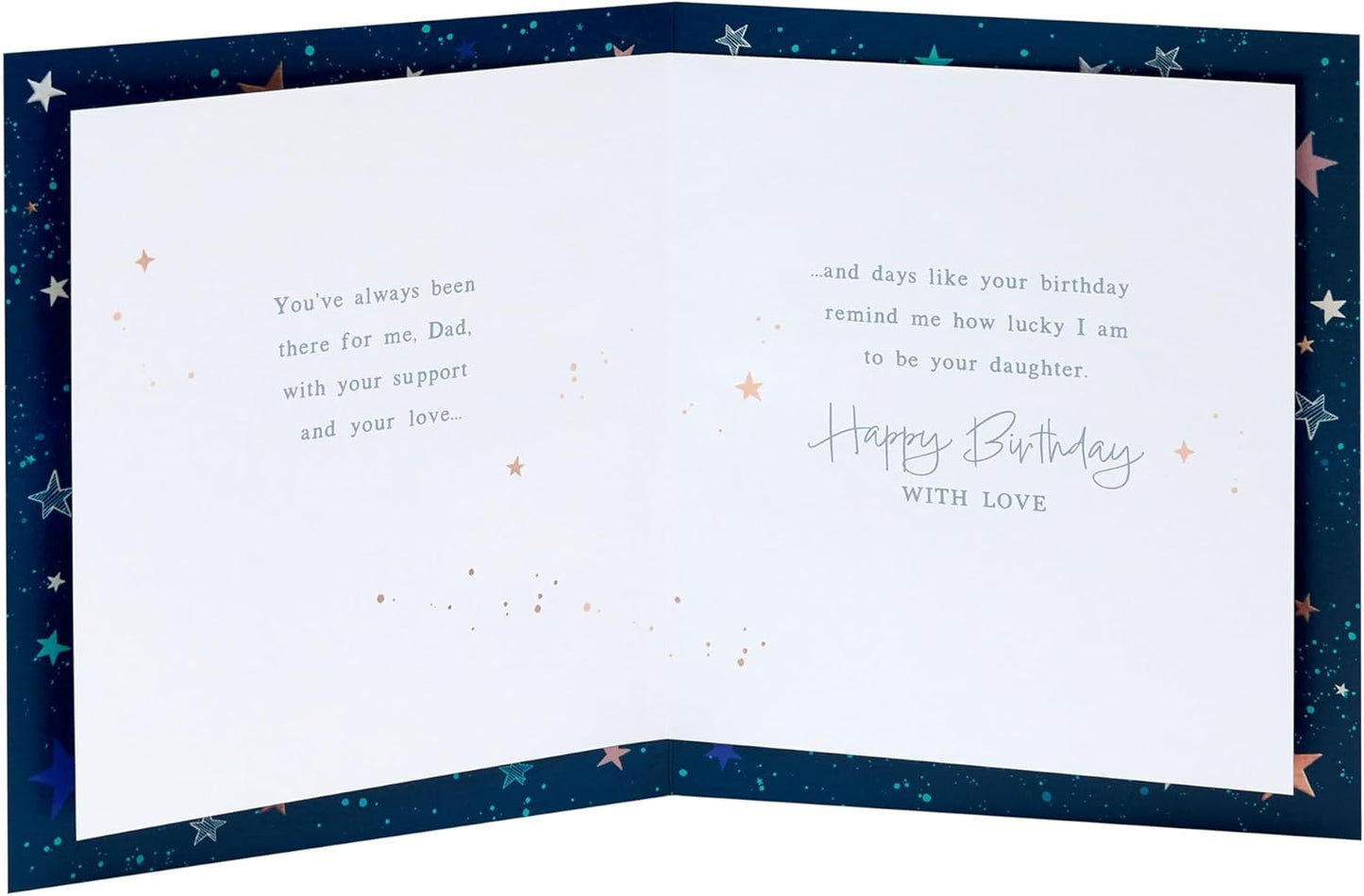Starry Design Dad Birthday Card From Your Daughter