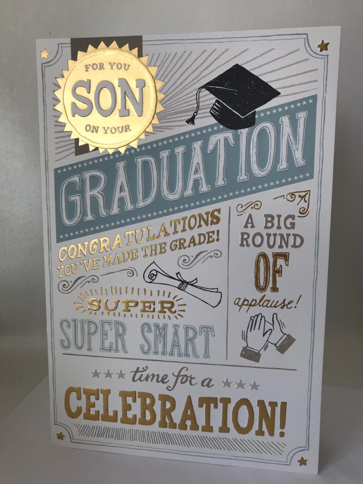 Hotchpotch Son Graduation Greeting Card Congratulation Celebration Blank New