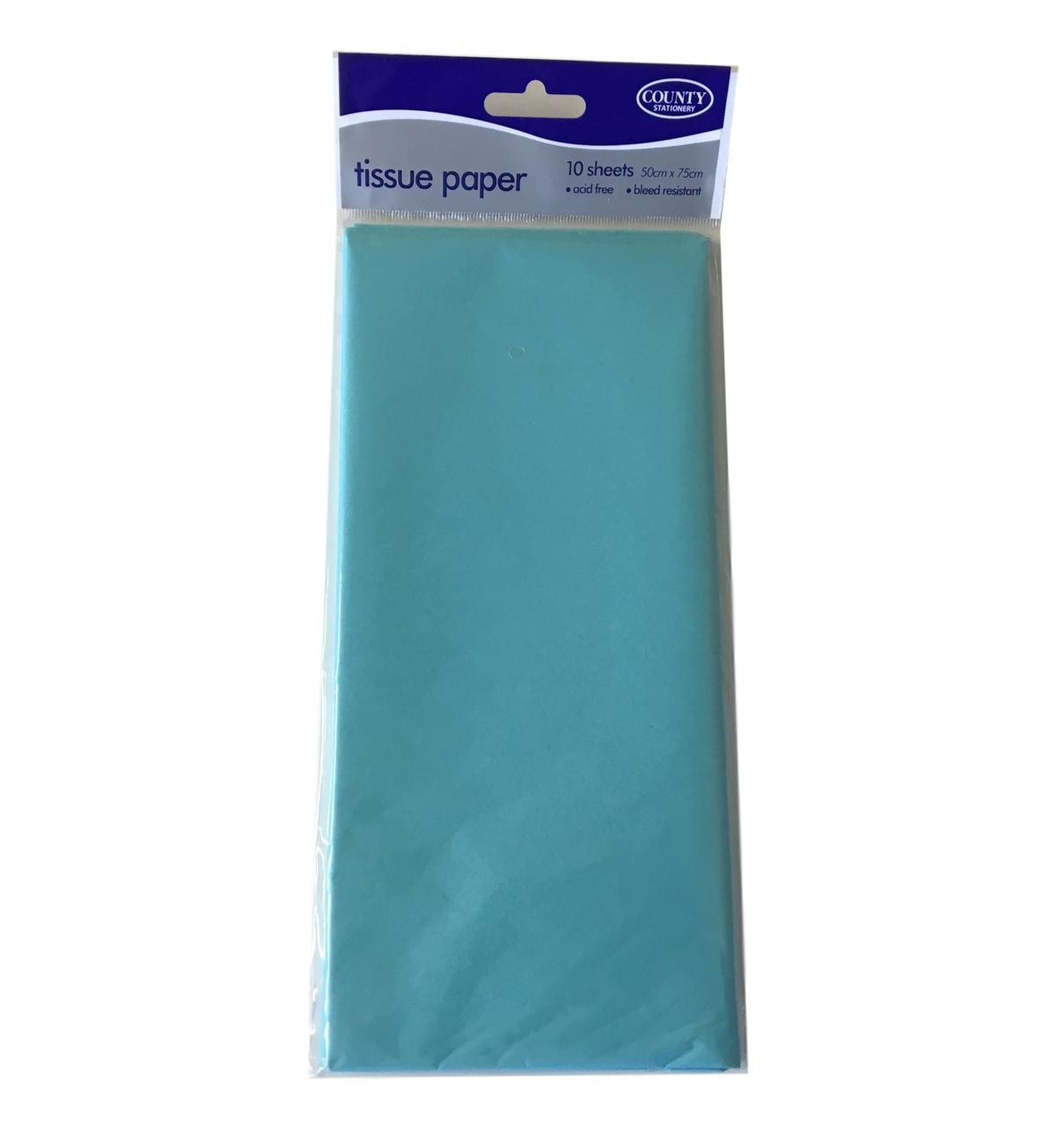 Acid Free Turquoise Tissue Paper 10 Sheets