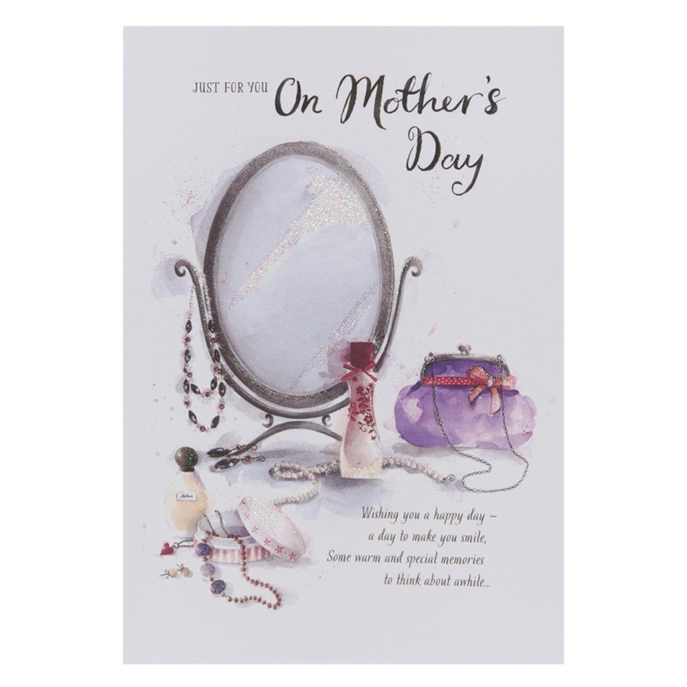 'Traditional Glittered' Medium Mother's Day Card