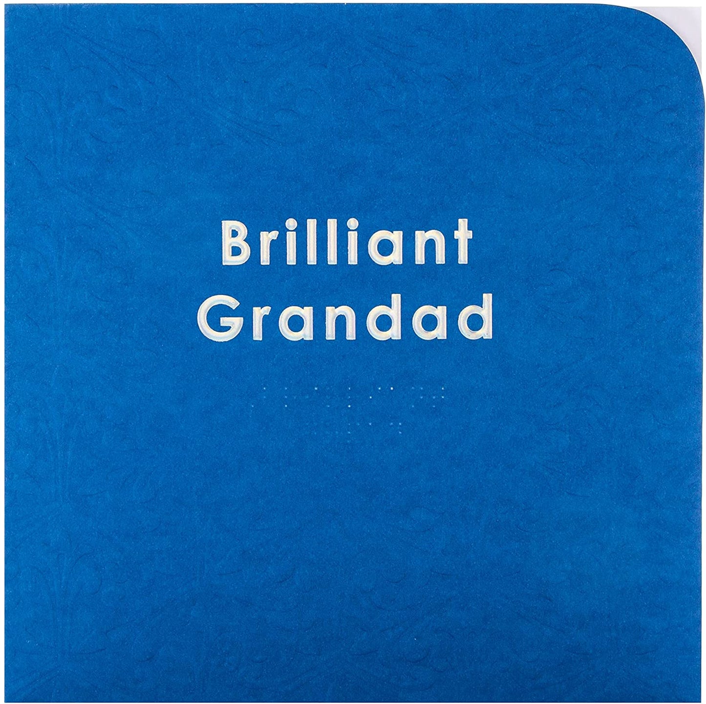 Grandad Birthday Card Contemporary Patterned Design Braille