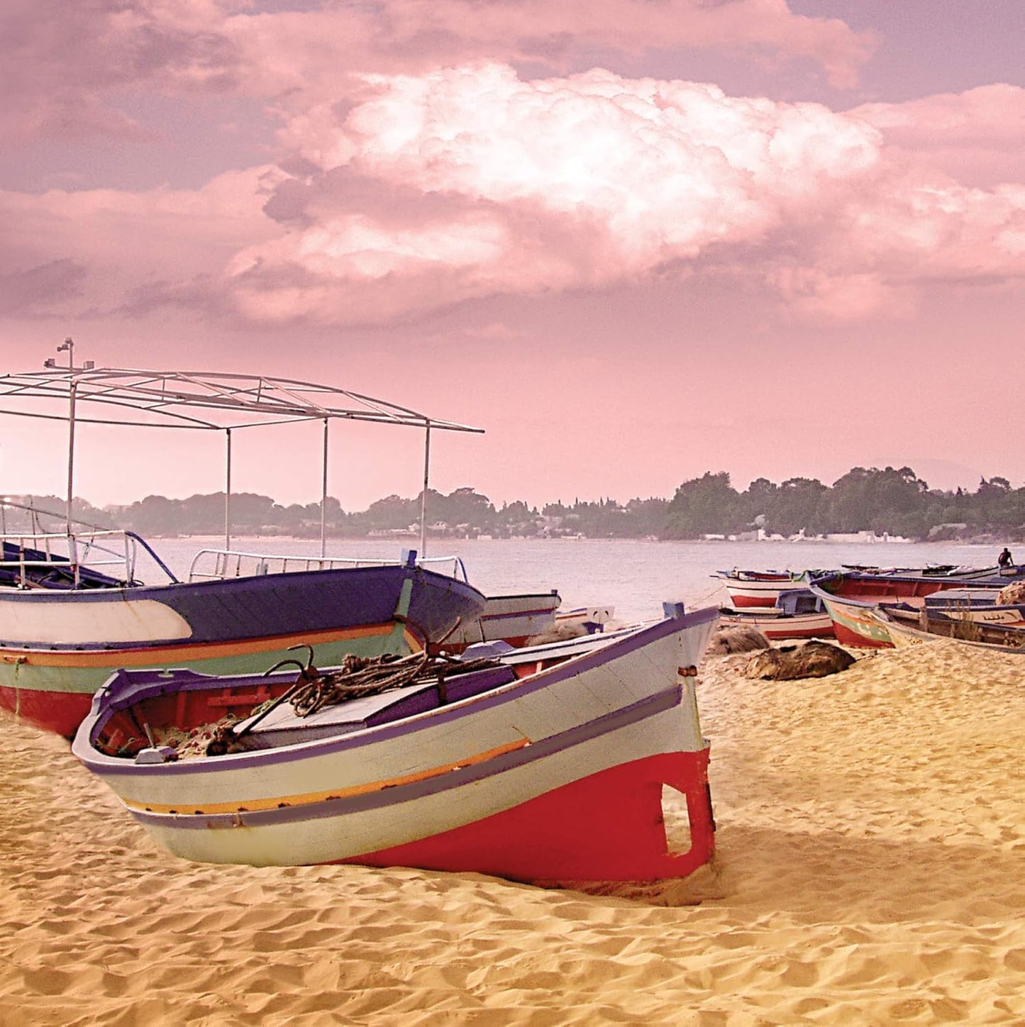 Boat On Beach Blank Any Occasion Card