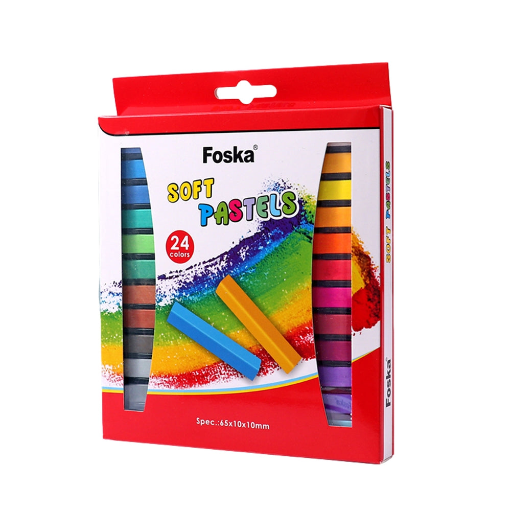 3x Pack of 24 Soft Pastel Chalk Assorted Colours