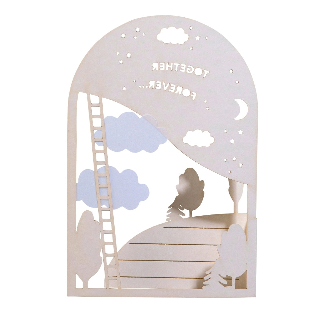 Premium 3D 'Together Forever' Love Card Paper Fables