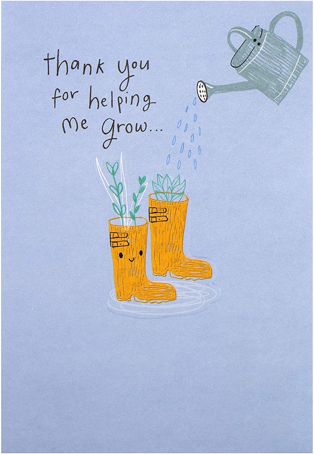 Cute 'State of Kind' Embossed Wellingtons Design Heartfelt Thank You Card