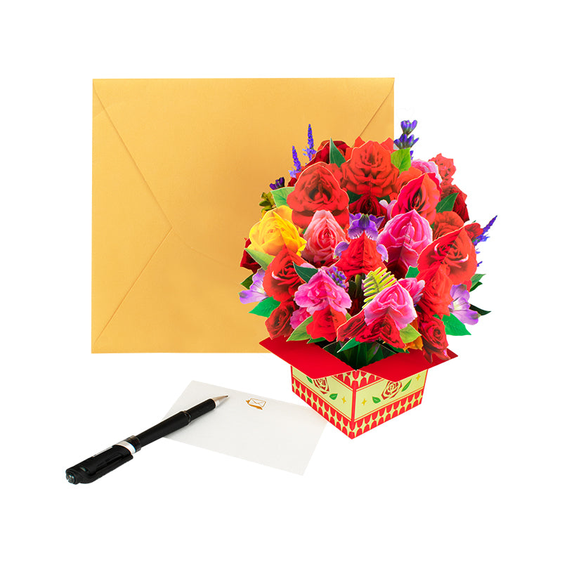 Bloom Box Rose Elegance 3D Pop Up Greeting Card