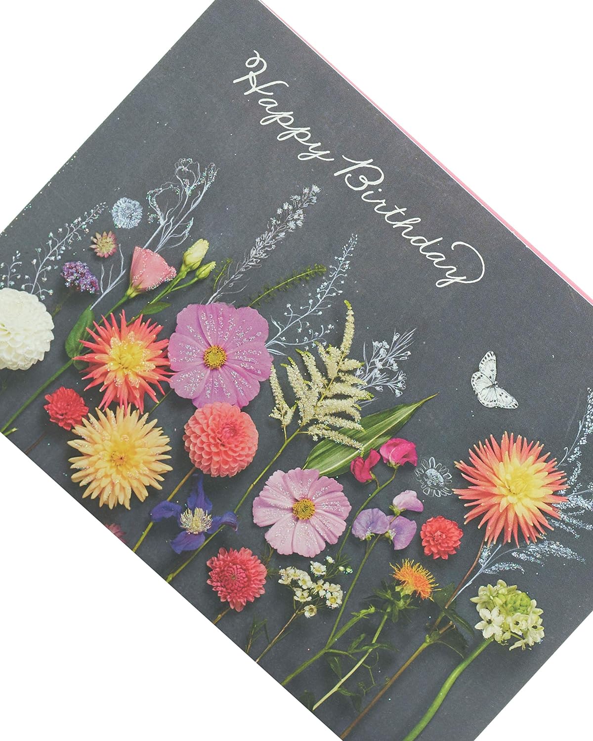 Sweet Floral Embossed Design Birthday Card