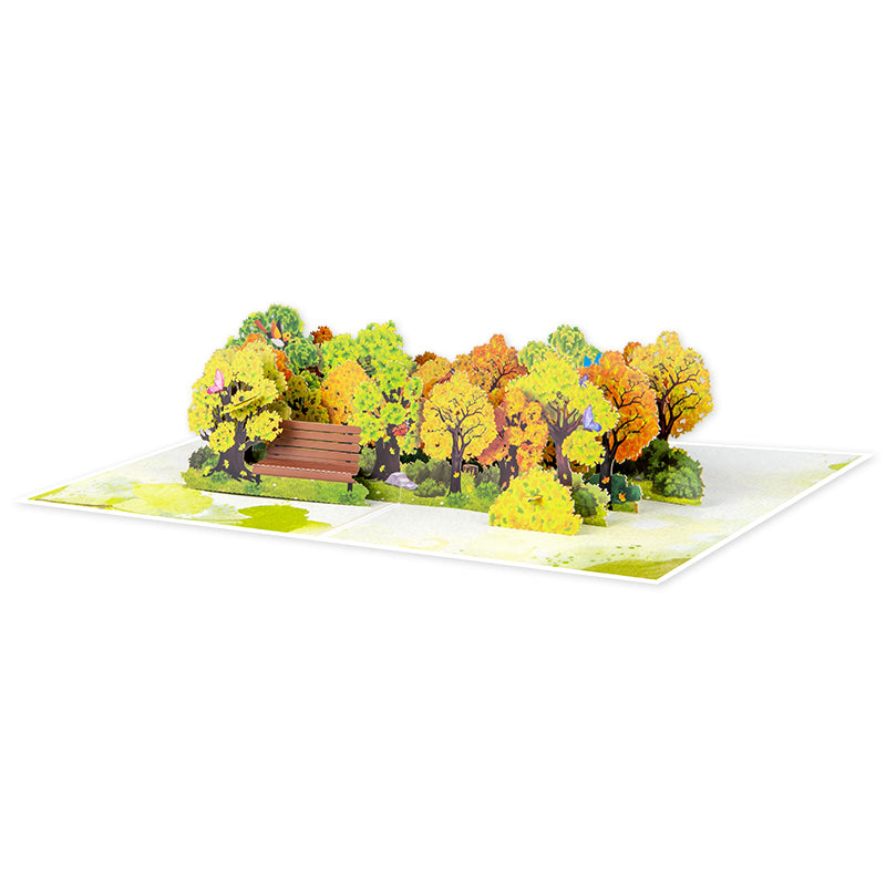 Golden Ginkgo Autumn 3D Pop Up Greeting Card