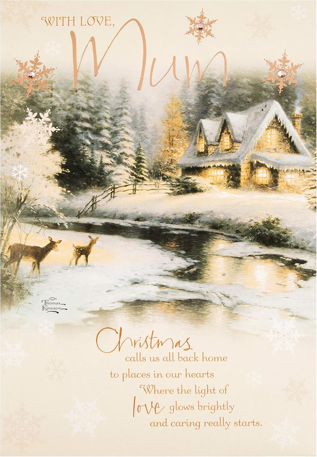 Beautiful Scenery Design Mom Christmas Card
